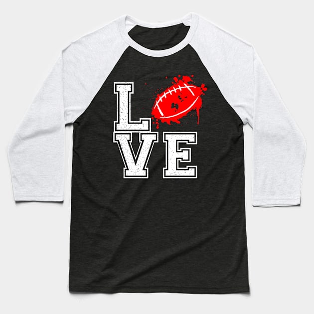 I Love Football Baseball T-Shirt by DARSHIRTS